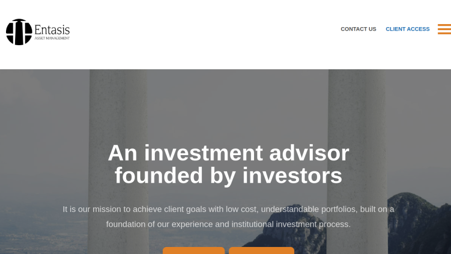 Screenshot of the Entasis Asset Management LLC website