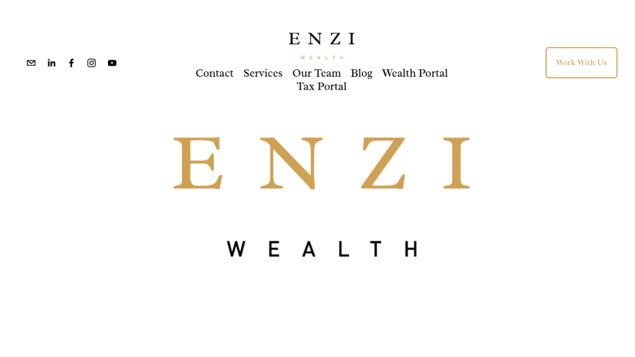 Screenshot of the Enzi Wealth website