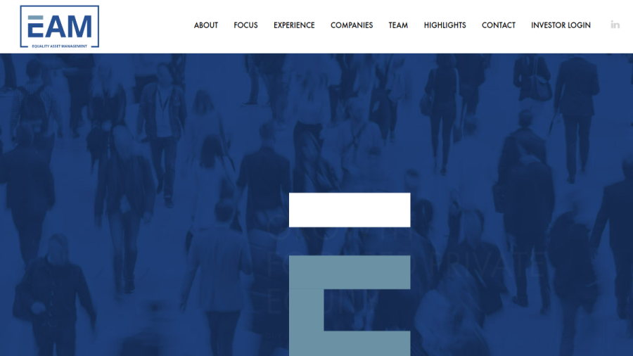 Screenshot of the Equality Asset Management website