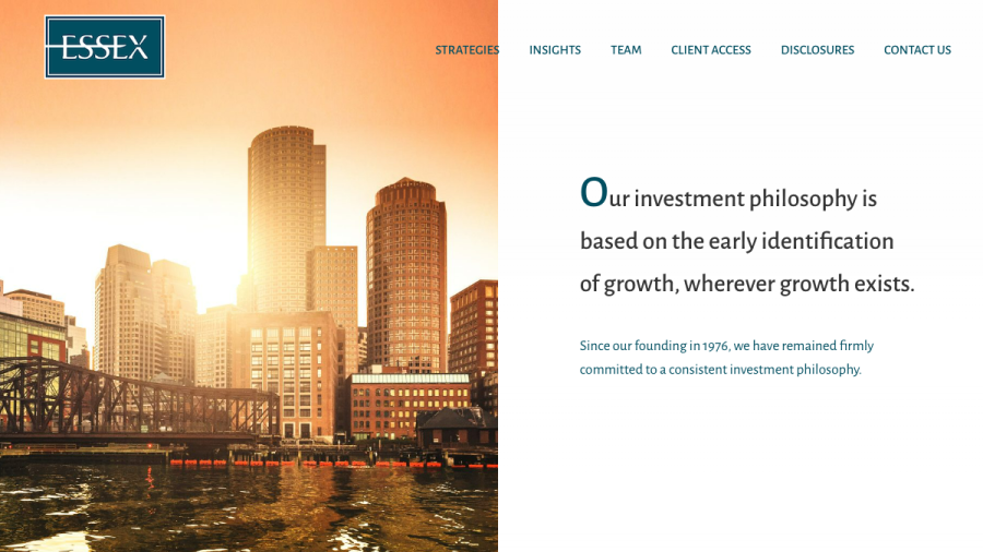 Screenshot of the Essex Investment Management Company, LLC website