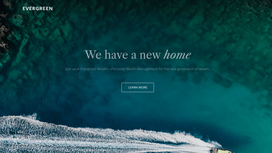 Screenshot of the Evergreen Wealth Advisors website