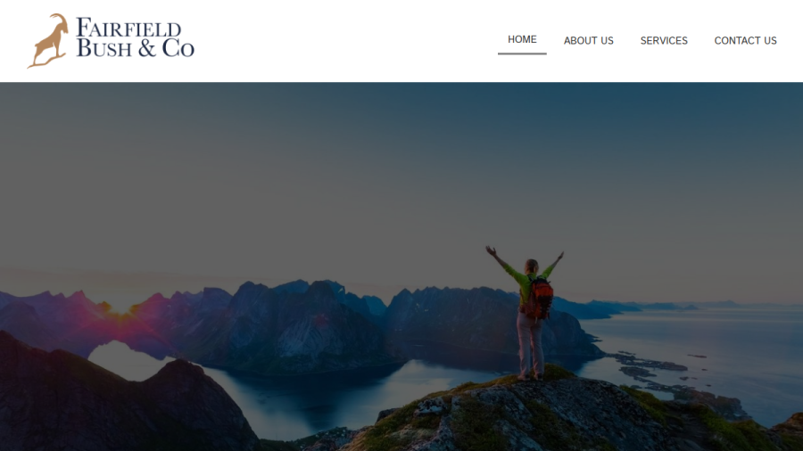 Screenshot of the Fairfield, Bush & Co. website