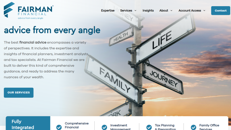 Screenshot of the The Fairman Group, LLC website