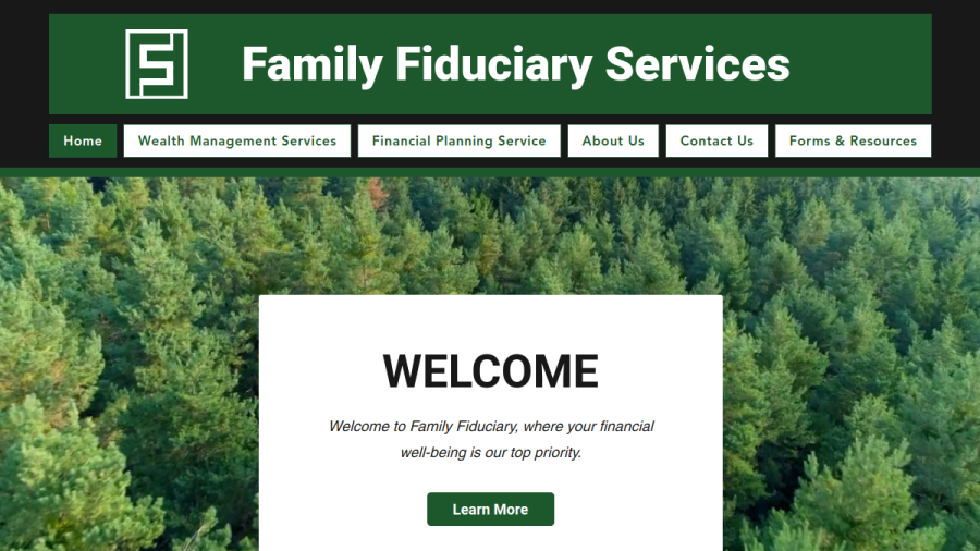 Screenshot of the Family Fiduciary Services, INC. website