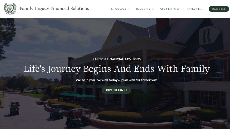 Screenshot of the Family Legacy Financial Solutions, LLC website