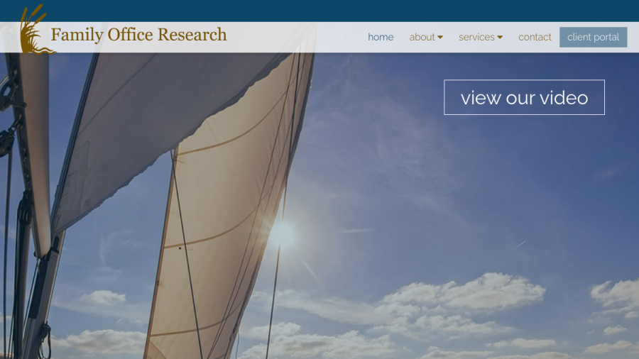 Screenshot of the Family Office Research, LLC website