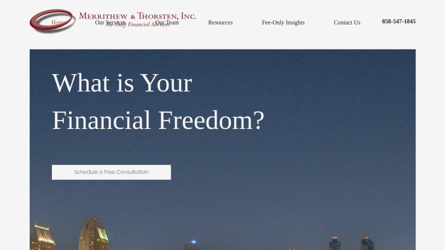 Screenshot of the Merrithew & Thorsten, INC. website