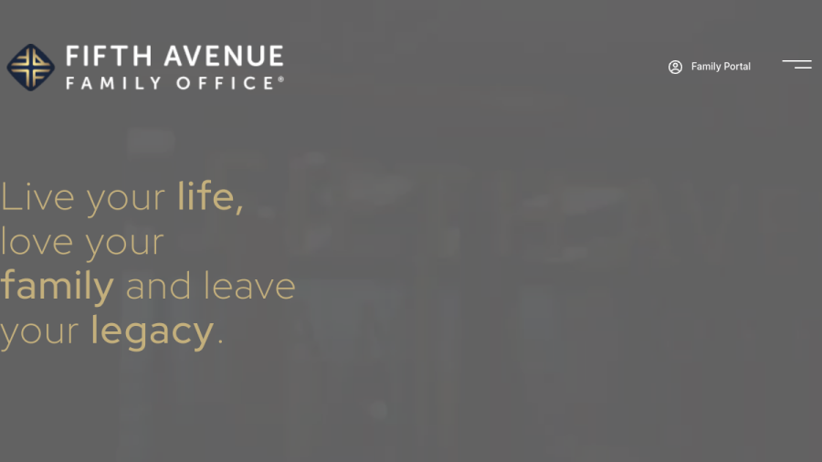 Screenshot of the Fifth Avenue Family Office website