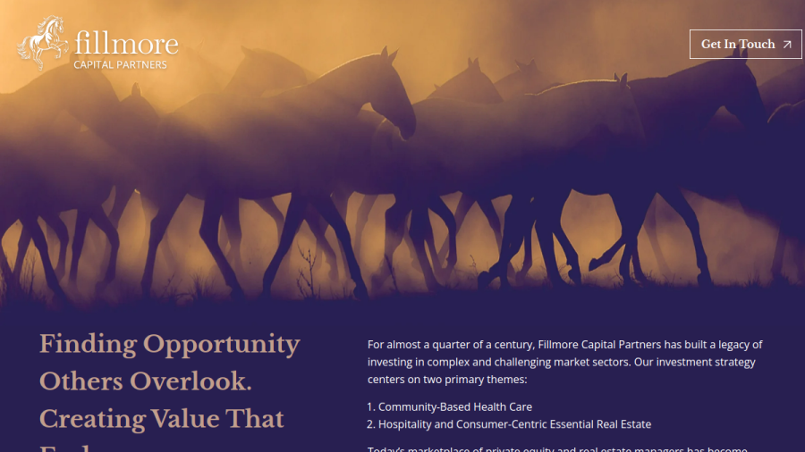 Screenshot of the Fillmore Capital Partners, LLC website