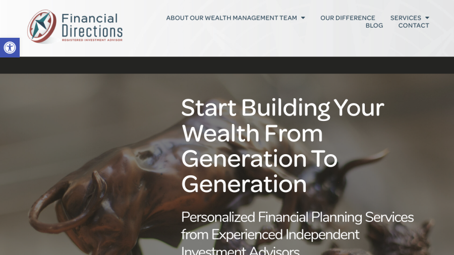 Screenshot of the Financial Directions LLC website