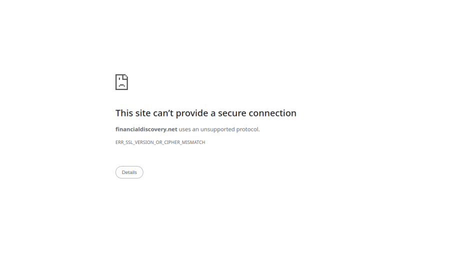 Screenshot of the Financial Discovery website