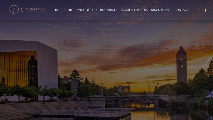 Screenshot of the Financial Forum, INC. website