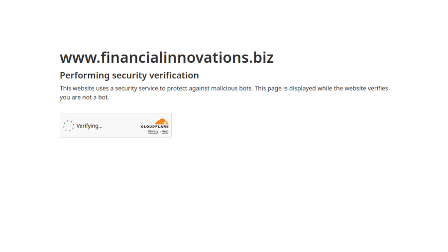 Screenshot of the Financial Innovations, LLC website