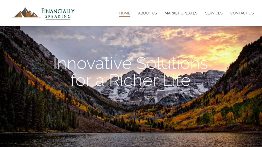 Screenshot of the Financially Speaking INC website