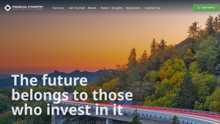 Screenshot of the Financial Symmetry INC. website