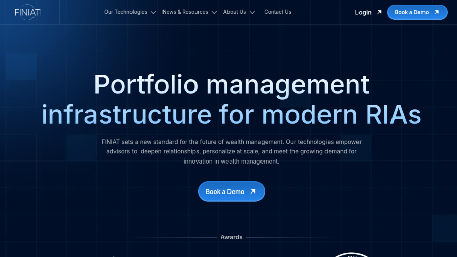 Screenshot of the Finiat, LLC website