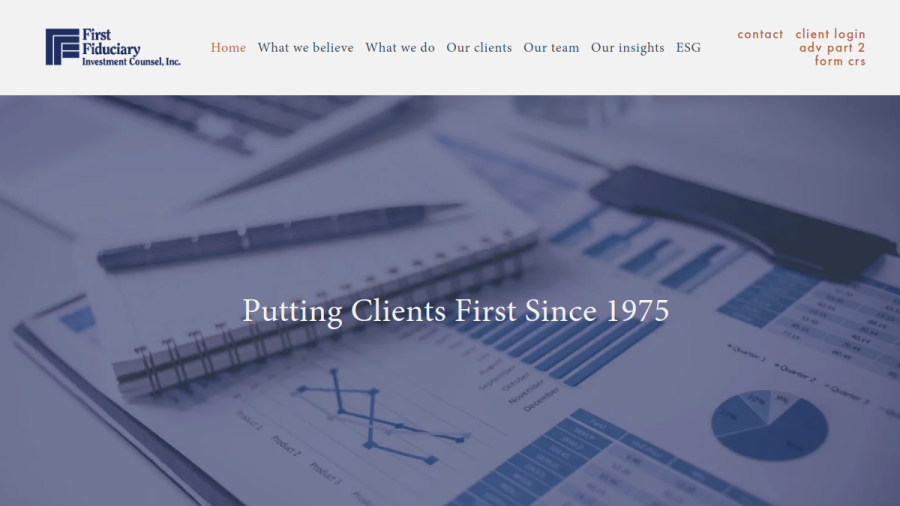 Screenshot of the First Fiduciary Investment Counsel INC website