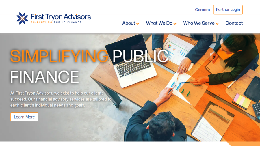 Screenshot of the First Tryon Advisors website