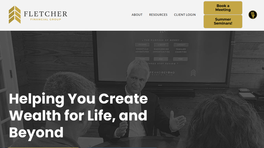 Screenshot of the Fletcher Financial Group website