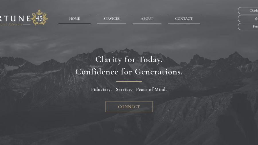 Screenshot of the Fortune 45, LLC. website