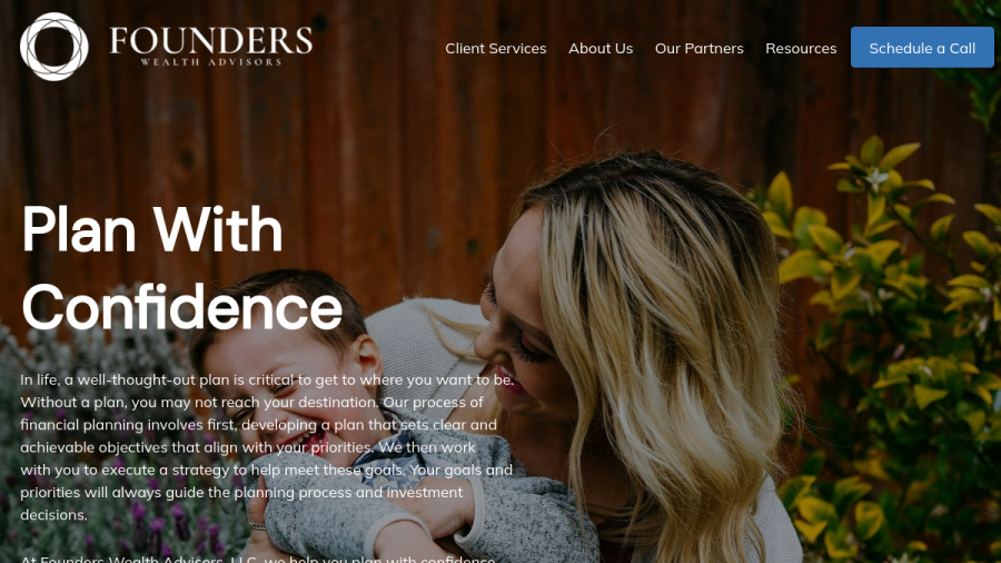 Screenshot of the Founders Financial Alliance, LLC website