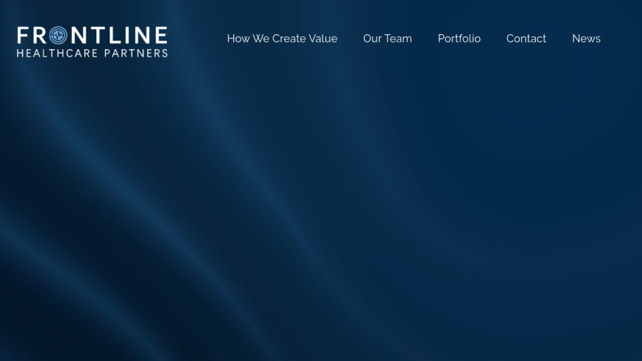 Screenshot of the Frontline Healthcare Partners website