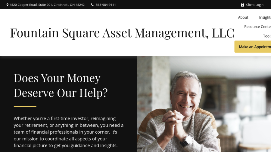 Screenshot of the Fountain Square Asset Management website