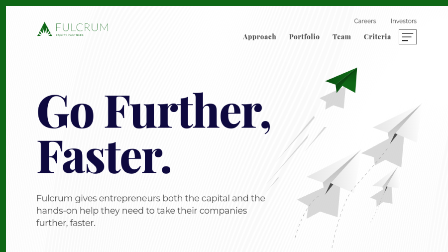 Screenshot of the Fulcrum Equity Partners, INC. website