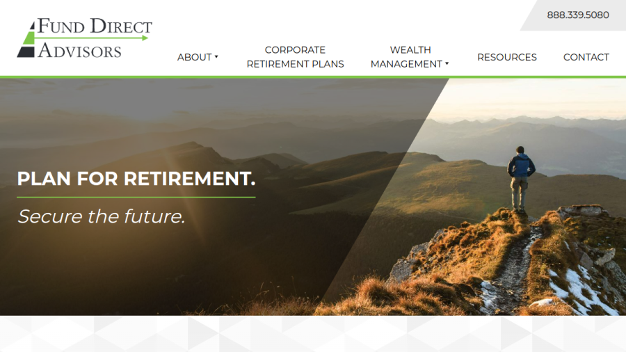 Screenshot of the Fund Direct Advisors INC. website