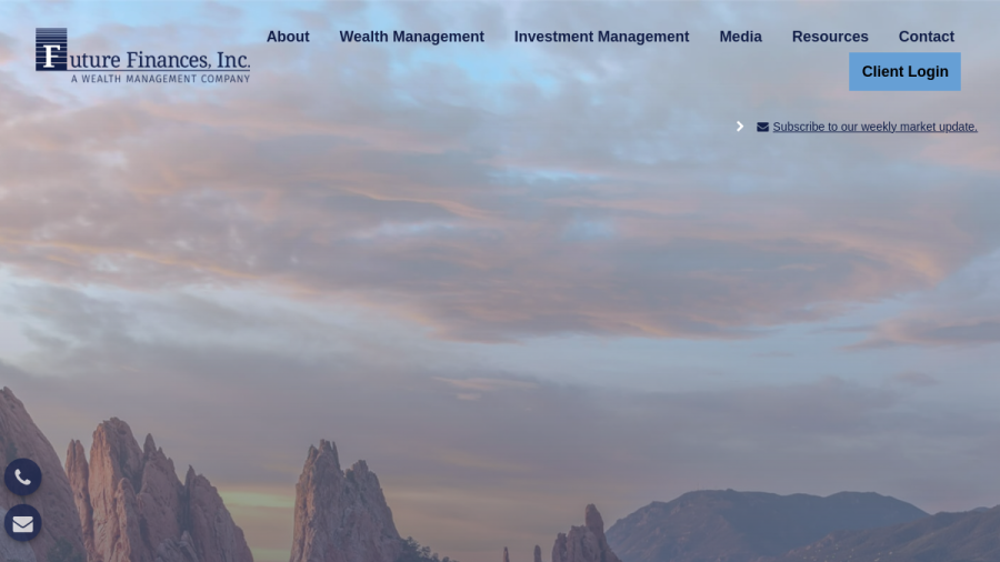 Screenshot of the Future Finances INC website