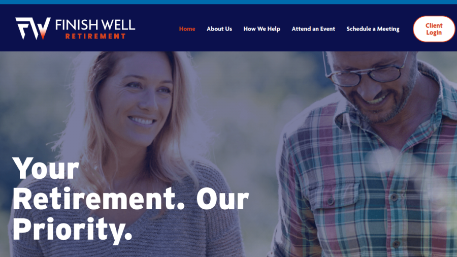 Screenshot of the Finish Well Ria LLC website