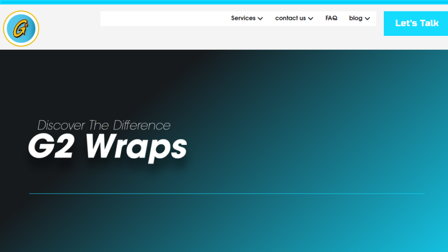 G2 Wraps website built by One Tap Media