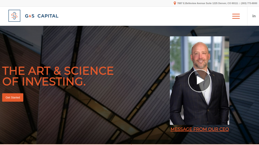 Screenshot of the G&S Capital LLC website