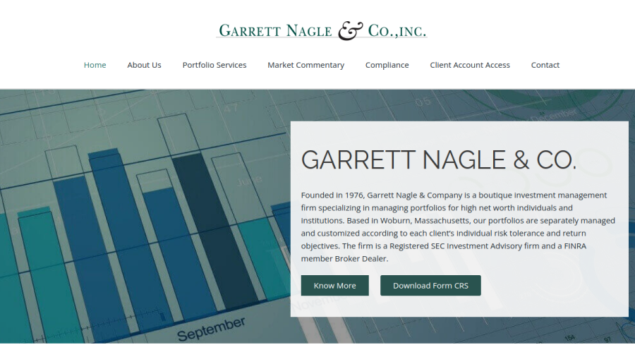 Screenshot of the Garrett Nagle & Co., INC. website