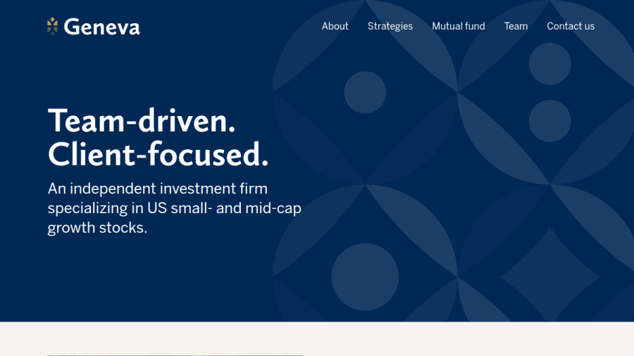 Screenshot of the Geneva Capital Management LLC website