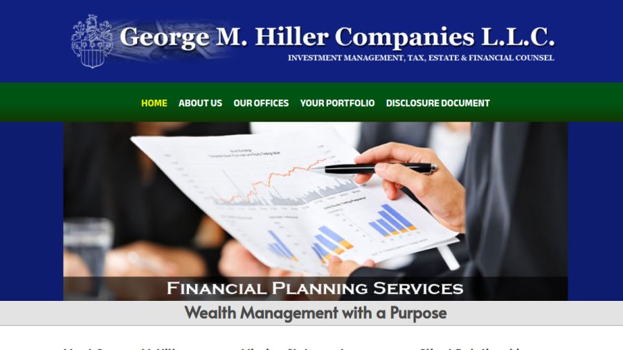 Screenshot of the George M. Hiller Companies, LLC website