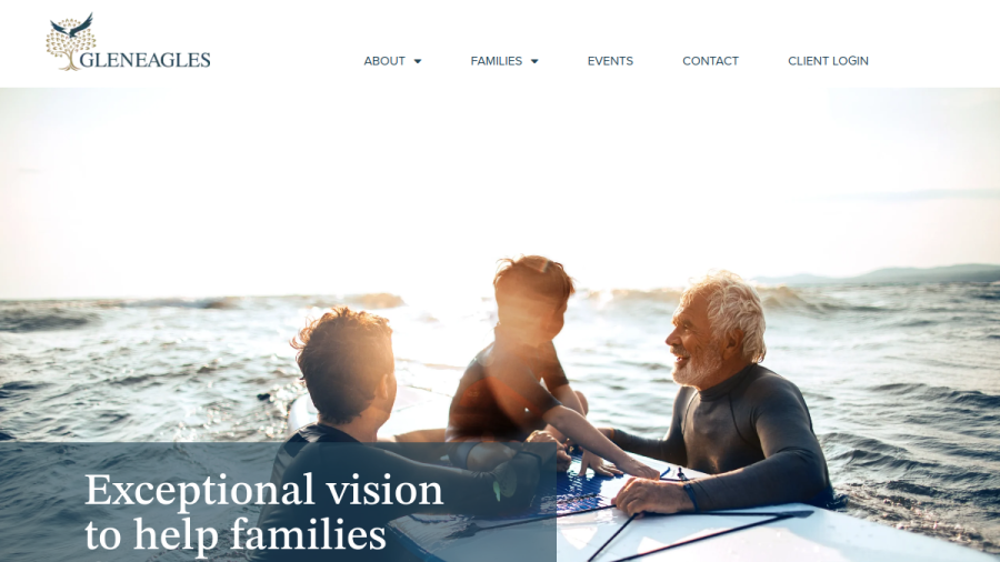 Screenshot of the Gleneagles Investment Advisors, LLC website