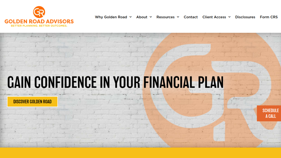 Screenshot of the Golden Road Advisors LLC website