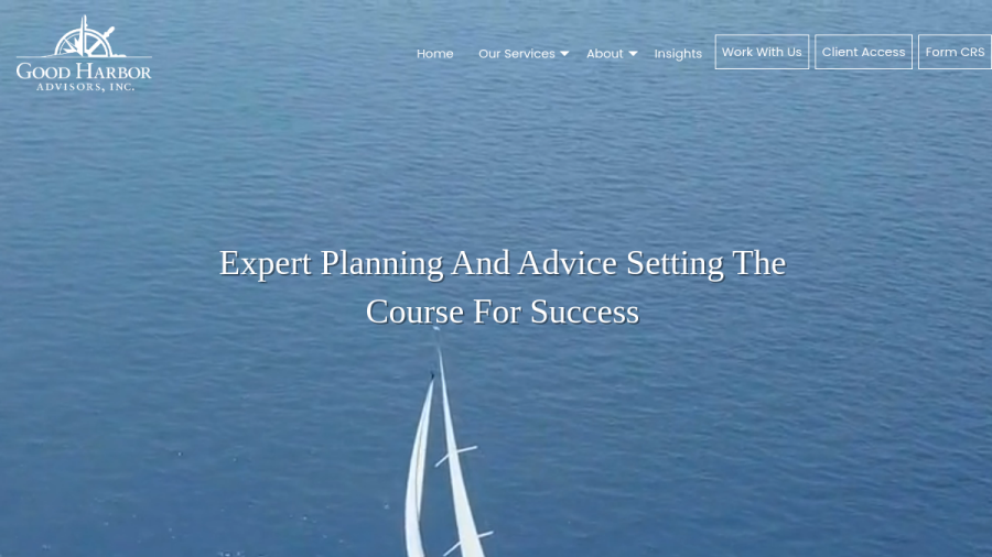 Screenshot of the Good Harbor Advisors, INC. website