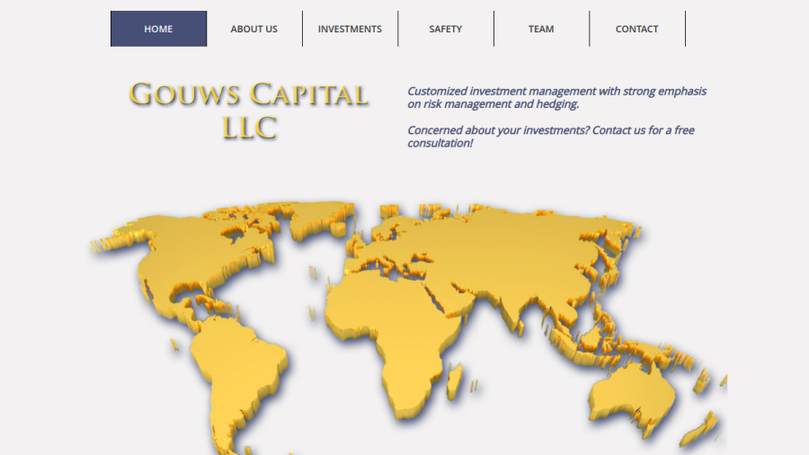 Screenshot of the Gouws Capital LLC website