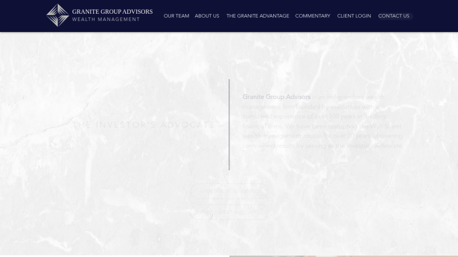 Screenshot of the Granite Group Advisors, LLC website
