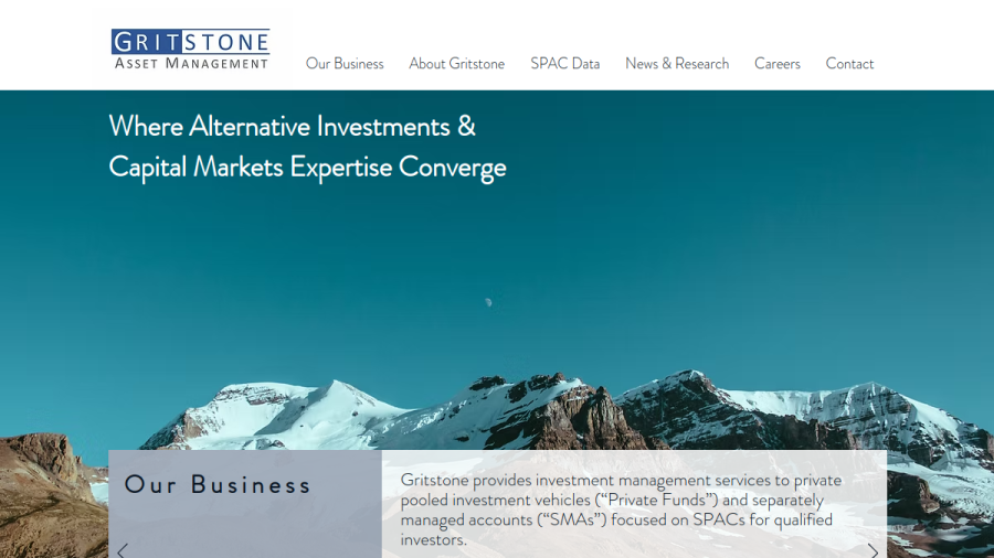 Screenshot of the Gritstone Asset Management LLC website