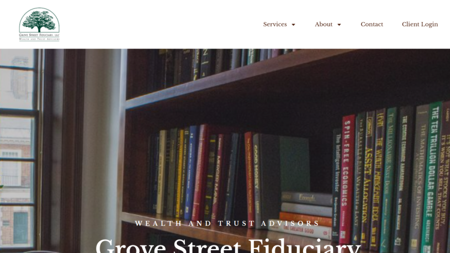 Screenshot of the Grove Street Fiduciary, LLC website
