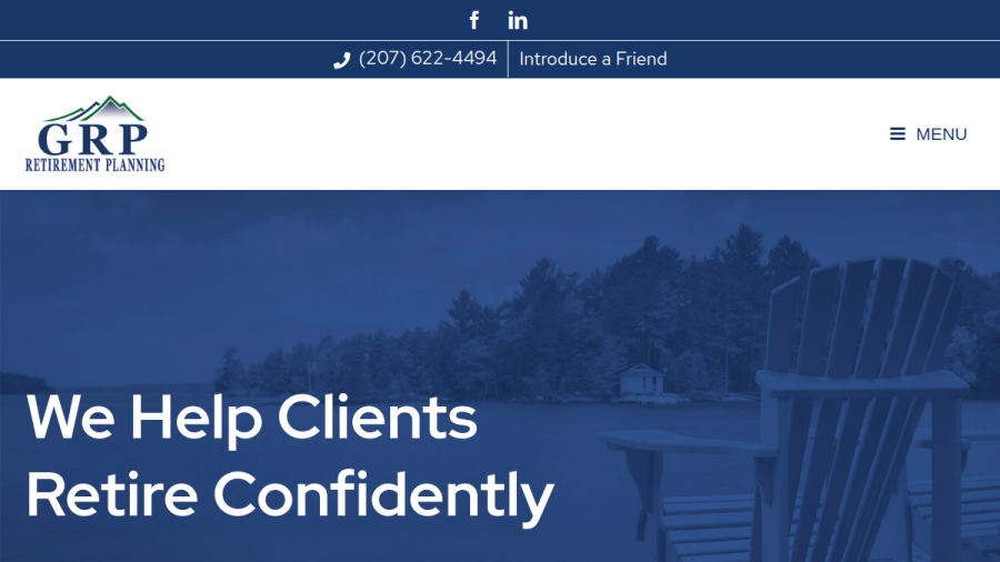 Screenshot of the Grp Retirement Planning website