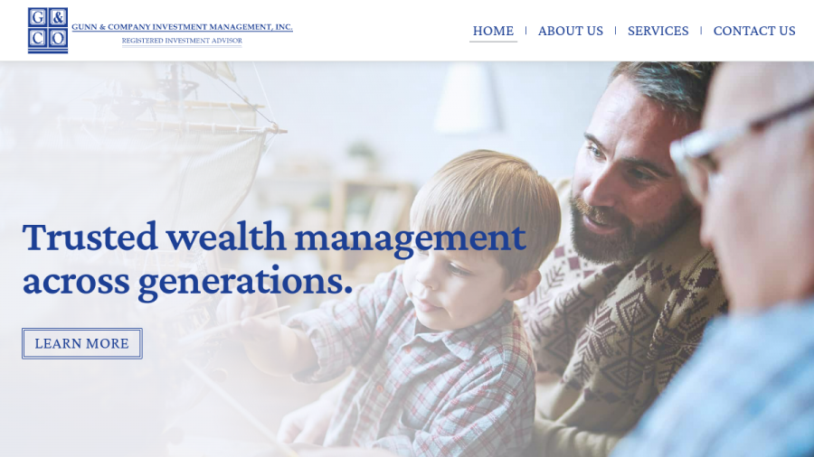 Screenshot of the Gunn & Company Investment Management, INC. website