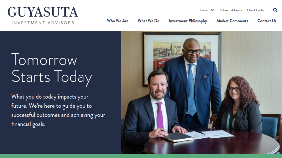 Screenshot of the Guyasuta Investment Advisors, Incorporated website