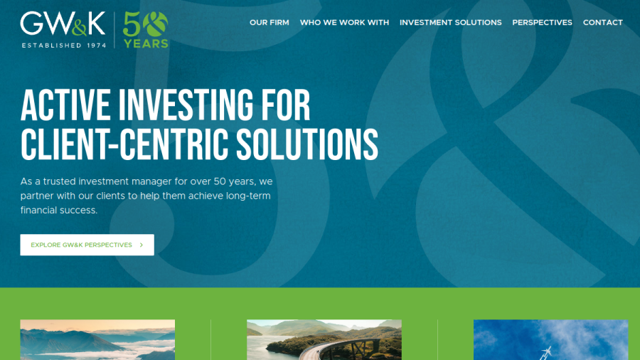 Screenshot of the Gw&K Investment Management, LLC website