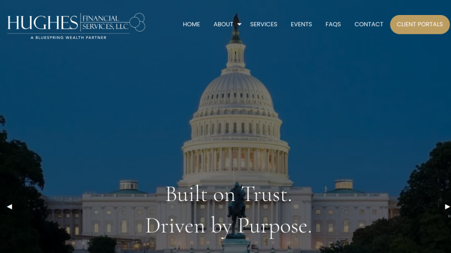 Screenshot of the Hughes Financial Services, LLC website