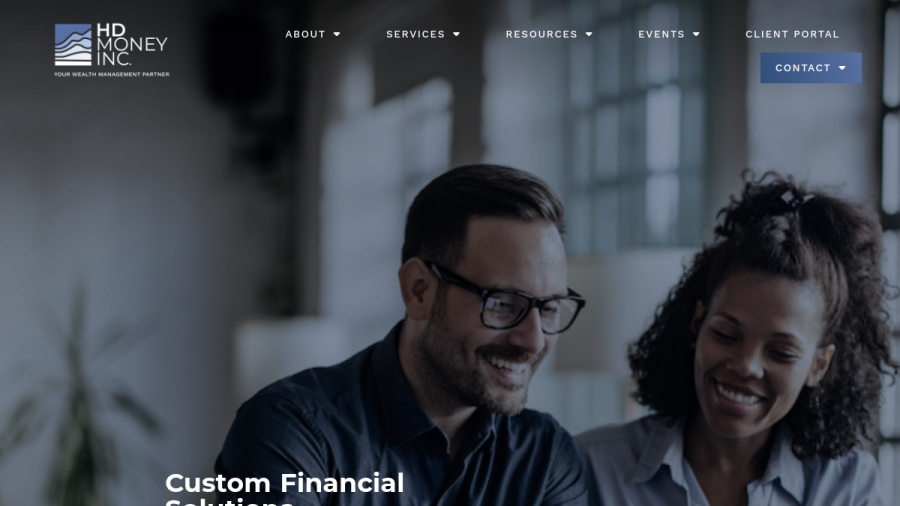 Screenshot of the Hd Money, INC. website