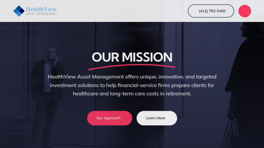 Screenshot of the Healthview Asset Management, INC. website